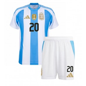 Billiga Argentina Alexis Mac Allister #20 Hemmatröja Barn Copa America 2024 Kortärmad (+ Korta byxor)